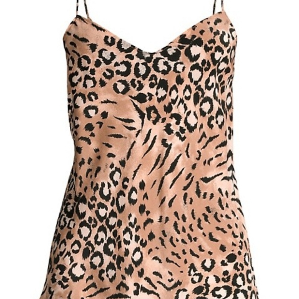 Paige Cicely faded Leopard Print Silk Camisole